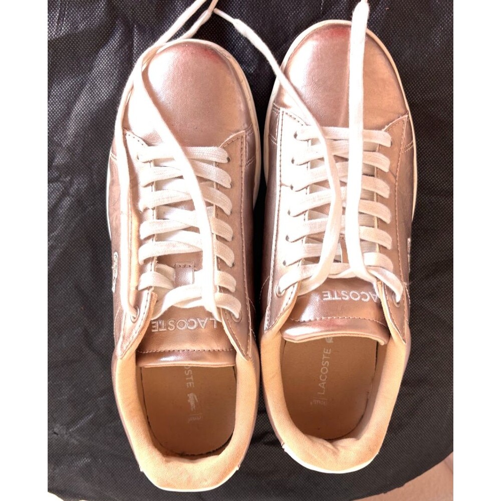 Lacoste Carnaby Pro Sneakers Rose Gold Metallic Leather